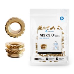 Heat-Set Threaded Insert M3x3mm (Brass)