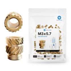 Heat-Set Threaded Insert M3x5.7mm (Brass)